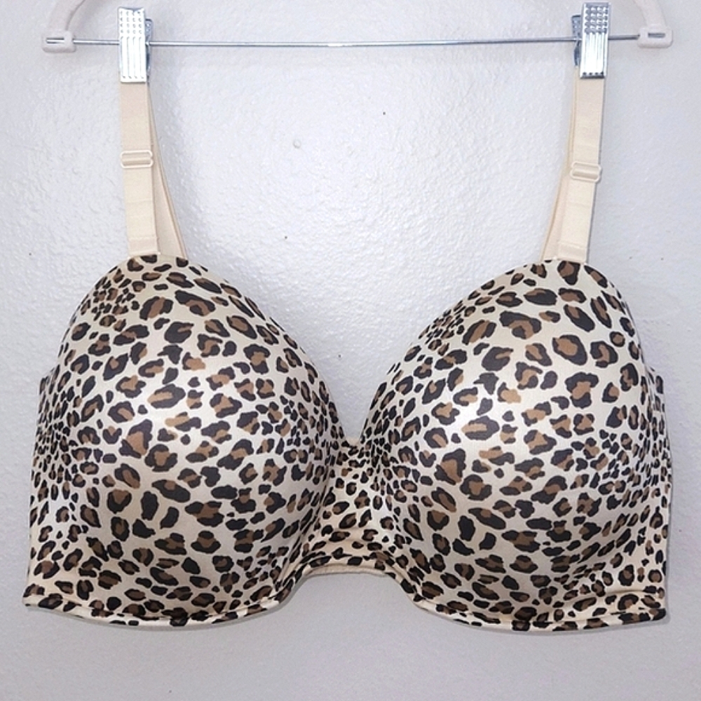 CACIQUE Multi-Way Strapless Bra 42H Leopard Print Convertible - Picture 2 of 6